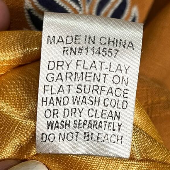 THML Mustard Halter Mini A-Line Dress with Embroidered Detail Size Small - Picture 9 of 11